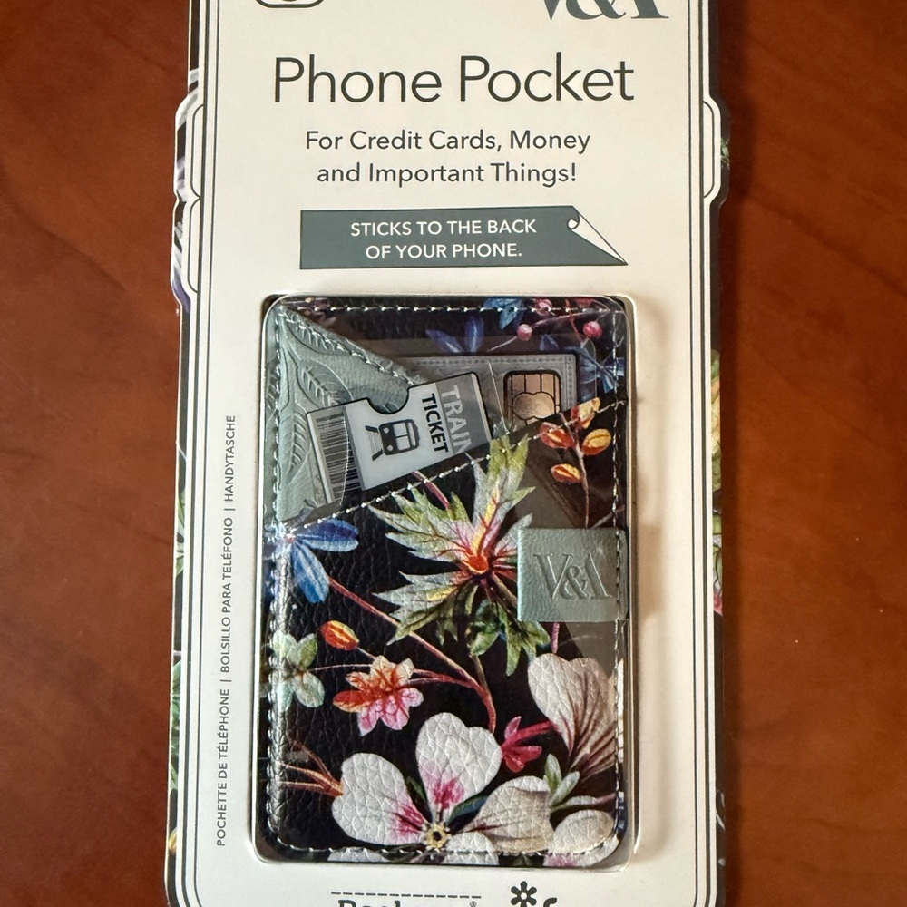 Floral Phone Pocket - Black
